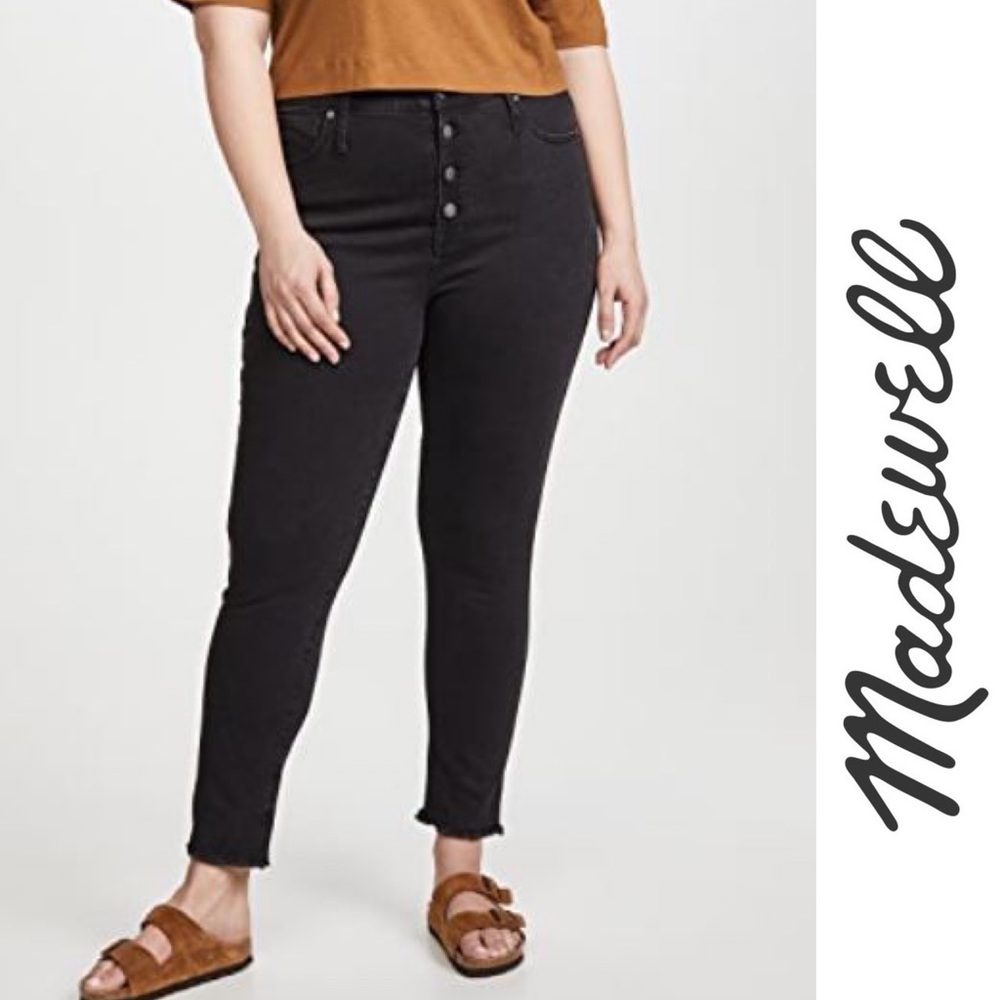 Madewell 10" High-Rise Black Skinny Jeans 32P